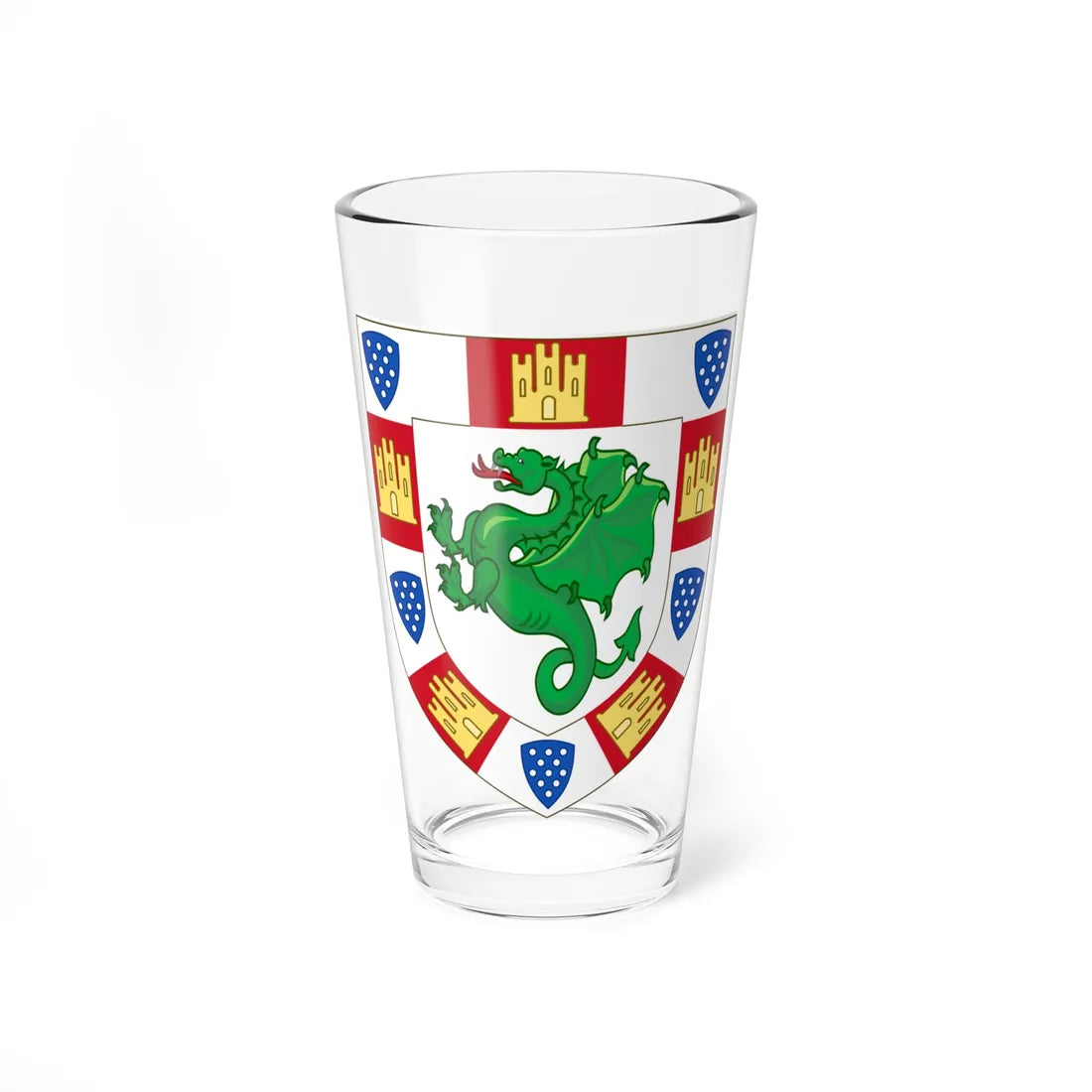 Arms of Infante Fernando Lord of Serpa (Portugal) (Coat of Arms) Pint Glass 16oz 16oz - Go Mug Yourself