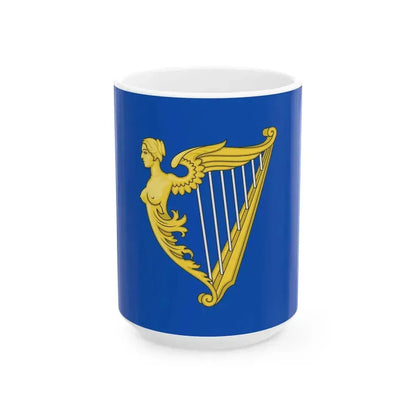 Arms of Ireland banner Historical (Ireland) White Coffee Mug 15oz - Go Mug Yourself