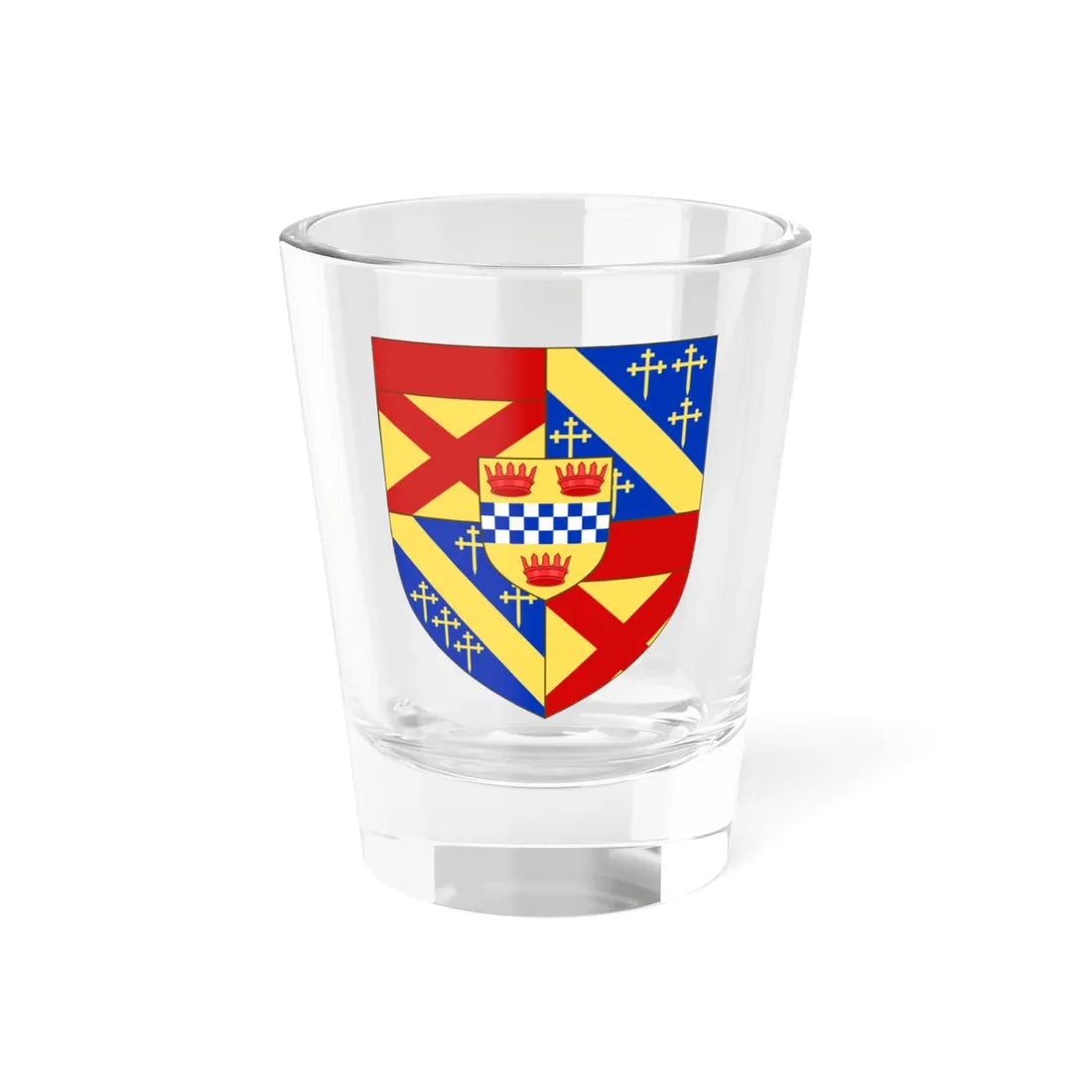 Arms of Isabella of Mar (Scotland) (Coat of Arms) Shot Glass 1.5oz 1.5oz - Go Mug Yourself