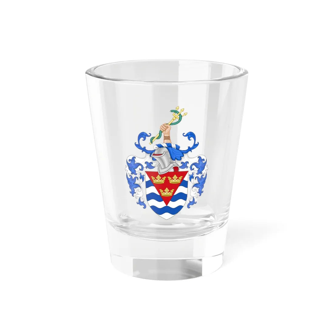 Arms of Isle of Ely County Council (England) (Coat of Arms) Shot Glass 1.5oz 1.5oz - Go Mug Yourself
