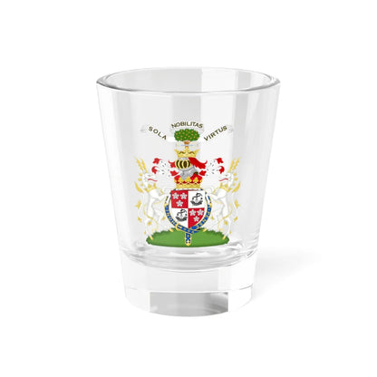 Arms of James Hamilton 5th Duke of Abercorn (United Kingdom) (Coat of Arms) Shot Glass 1.5oz 1.5oz - Go Mug Yourself