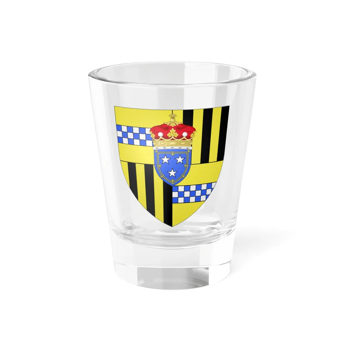 Arms of John Murray 1st Duke of Atholl (Scotland) (Coat of Arms) Shot Glass 1.5oz 1.5oz - Go Mug Yourself