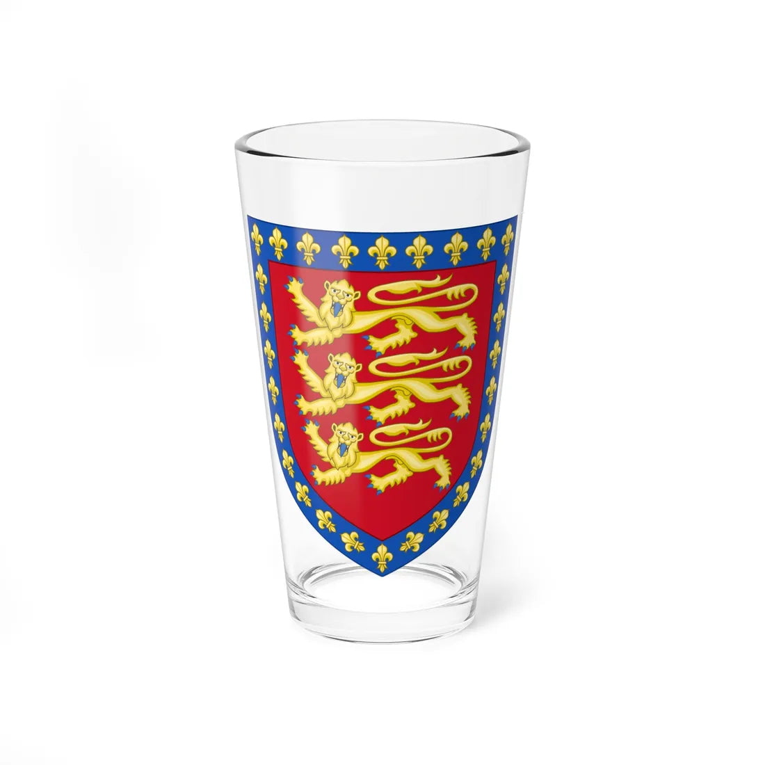 Arms of John of Eltham Earl of Cornwall (England) (Coat of Arms) Pint Glass 16oz 16oz - Go Mug Yourself