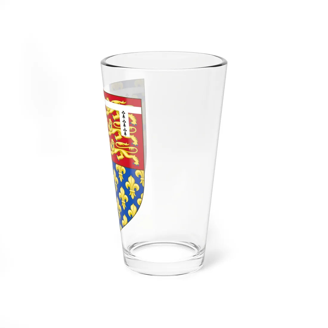 Arms of John of Gaunt First Duke of Lancaster (Spain) (Coat of Arms) Pint Glass 16oz - Go Mug Yourself