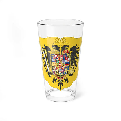 Arms of Joseph II Holy Roman Emperor-Or shield variant (Spain) (Coat of Arms) Pint Glass 16oz 16oz - Go Mug Yourself