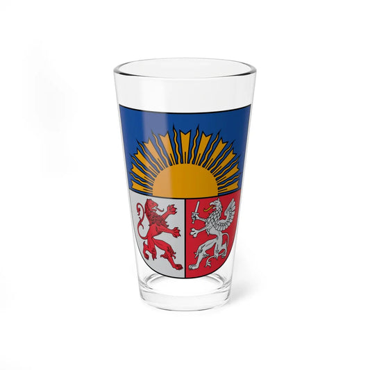 Arms of Latvia (Latvia) (Coat of Arms) Pint Glass 16oz 16oz - Go Mug Yourself