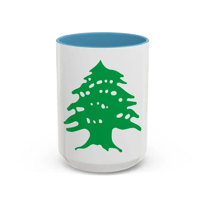 Arms of Lebanon - Accent Coffee Mug 15oz Light Blue - Go Mug Yourself