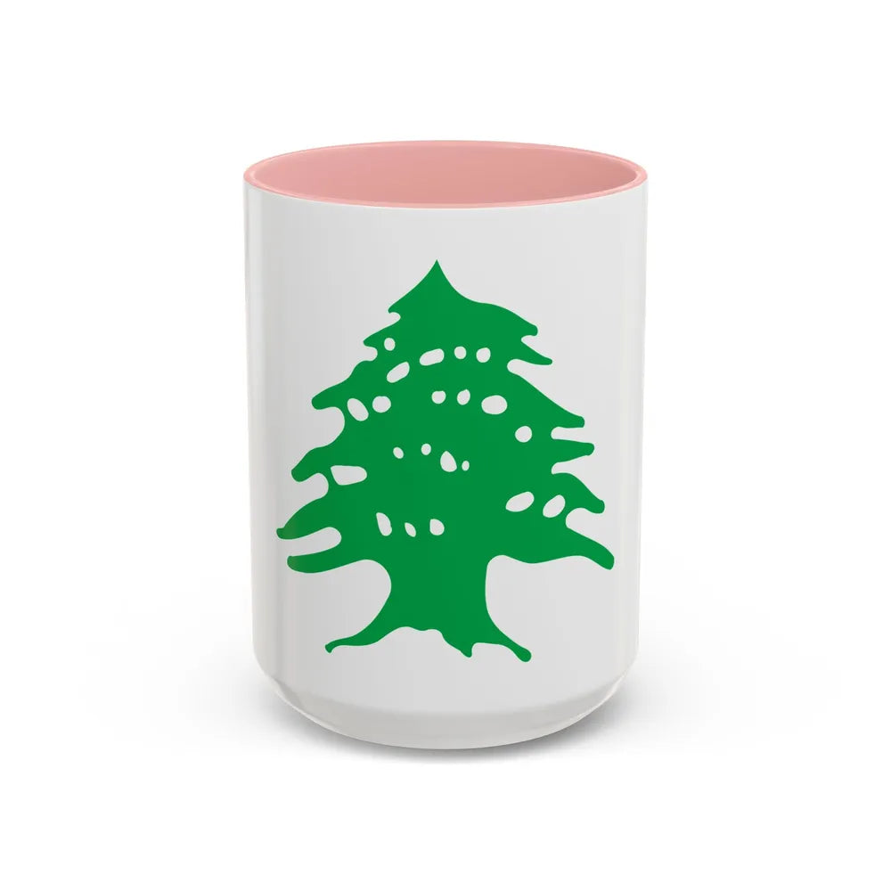 Arms of Lebanon - Accent Coffee Mug-15oz-Pink-Go Mug Yourself