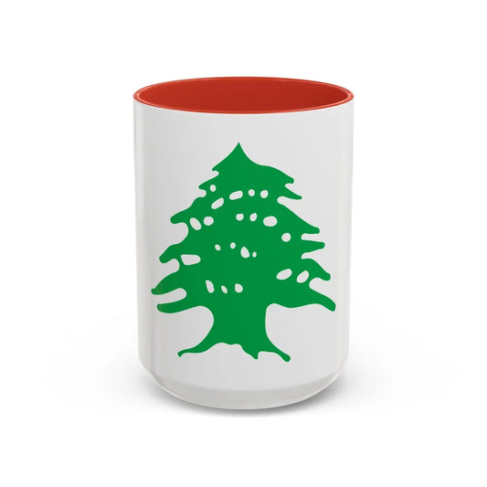 Arms of Lebanon - Accent Coffee Mug-15oz-Red-Go Mug Yourself