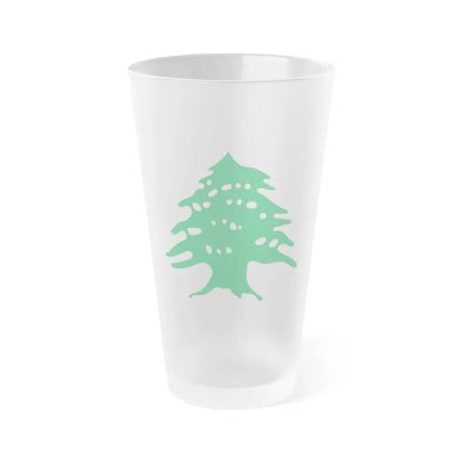 Arms of Lebanon - Frosted Pint Glass 16oz-16oz-Frosted-Go Mug Yourself