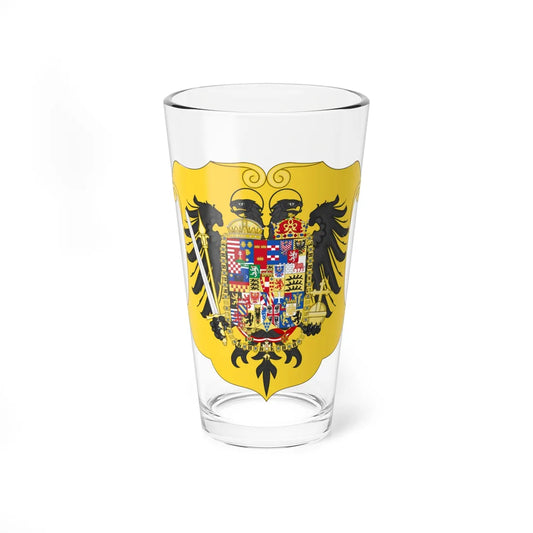 Arms of Leopold II and Francis II Holy Roman Emperors-Or shield variant (Spain) (Coat of Arms) Pint Glass 16oz 16oz - Go Mug Yourself