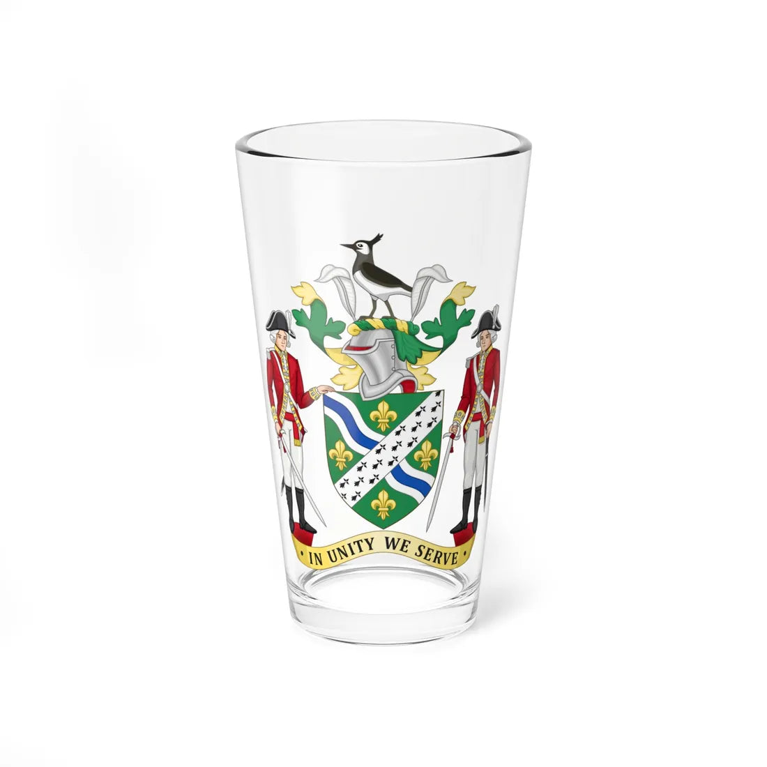 Arms of Lincolnshire County Council (England) (Coat of Arms) Pint Glass 16oz 16oz - Go Mug Yourself