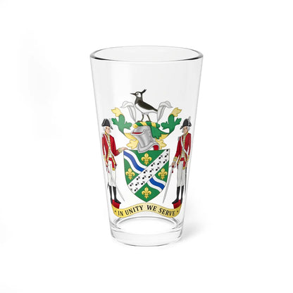 Arms of Lincolnshire County Council (England) (Coat of Arms) Pint Glass 16oz 16oz - Go Mug Yourself