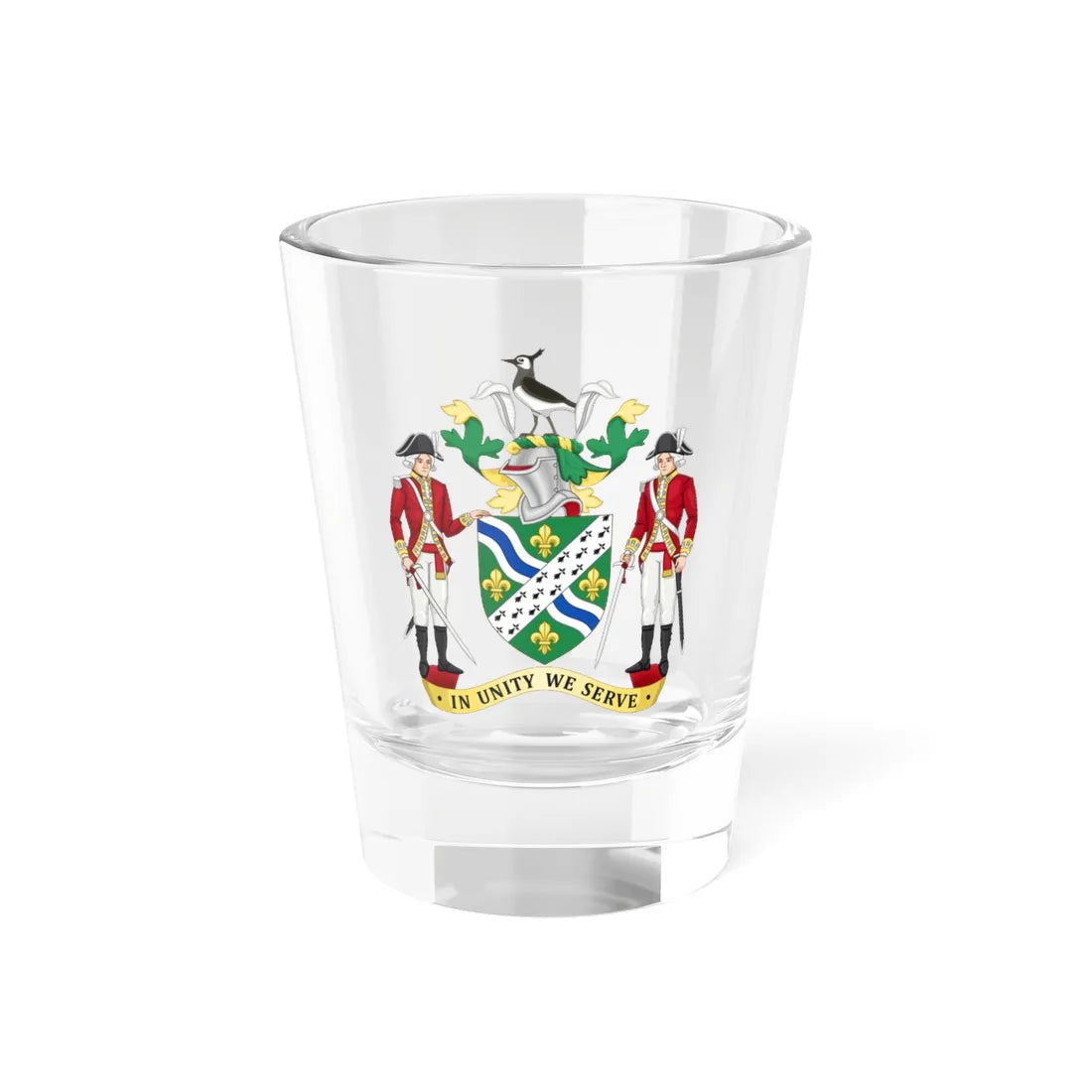 Arms of Lincolnshire County Council (England) (Coat of Arms) Shot Glass 1.5oz 1.5oz - Go Mug Yourself