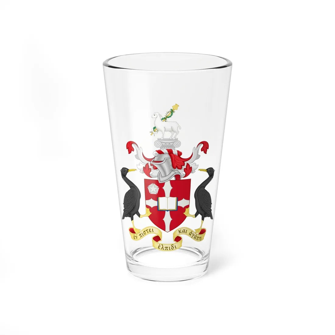 Arms of Liverpool Hope University (United Kingdom) (Coat of Arms) Pint Glass 16oz 16oz - Go Mug Yourself