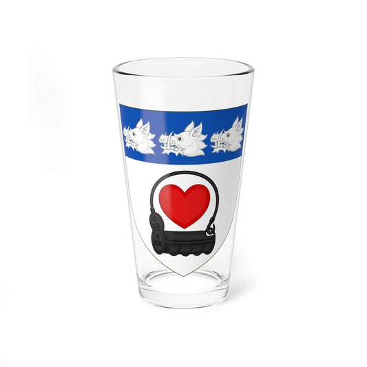 Arms of Lockhart of the Lee (Scotland) (Coat of Arms) Pint Glass 16oz 16oz - Go Mug Yourself