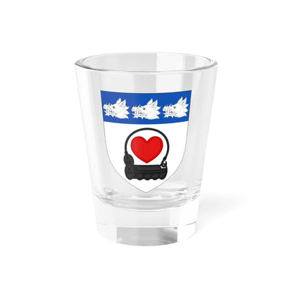 Arms of Lockhart of the Lee (Scotland) (Coat of Arms) Shot Glass 1.5oz 1.5oz - Go Mug Yourself