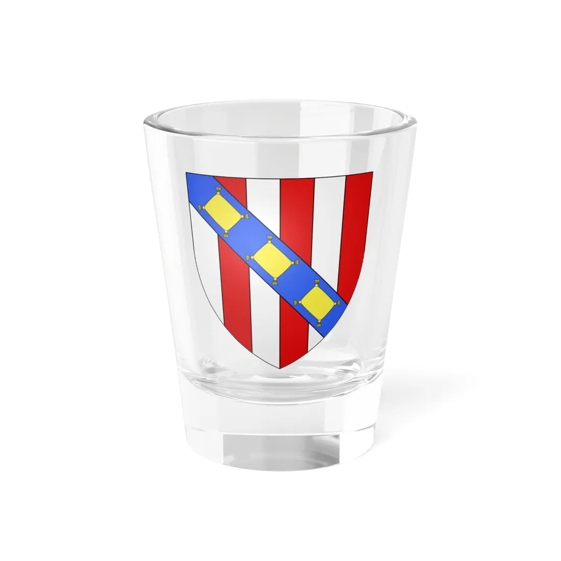Arms of Lundin of that Ilk ancient (Scotland) (Coat of Arms) Shot Glass 1.5oz 1.5oz - Go Mug Yourself