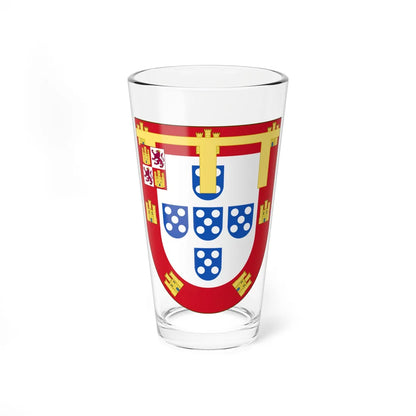 Arms of Luís of Portugal Duke of Beja (Portugal) (Coat of Arms) Pint Glass 16oz 16oz - Go Mug Yourself