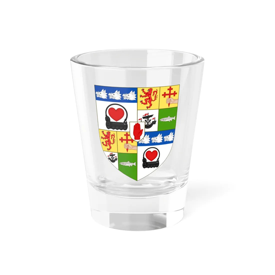 Arms of Macdonald Lockhart of Lee (Scotland) (Coat of Arms) Shot Glass 1.5oz 1.5oz - Go Mug Yourself