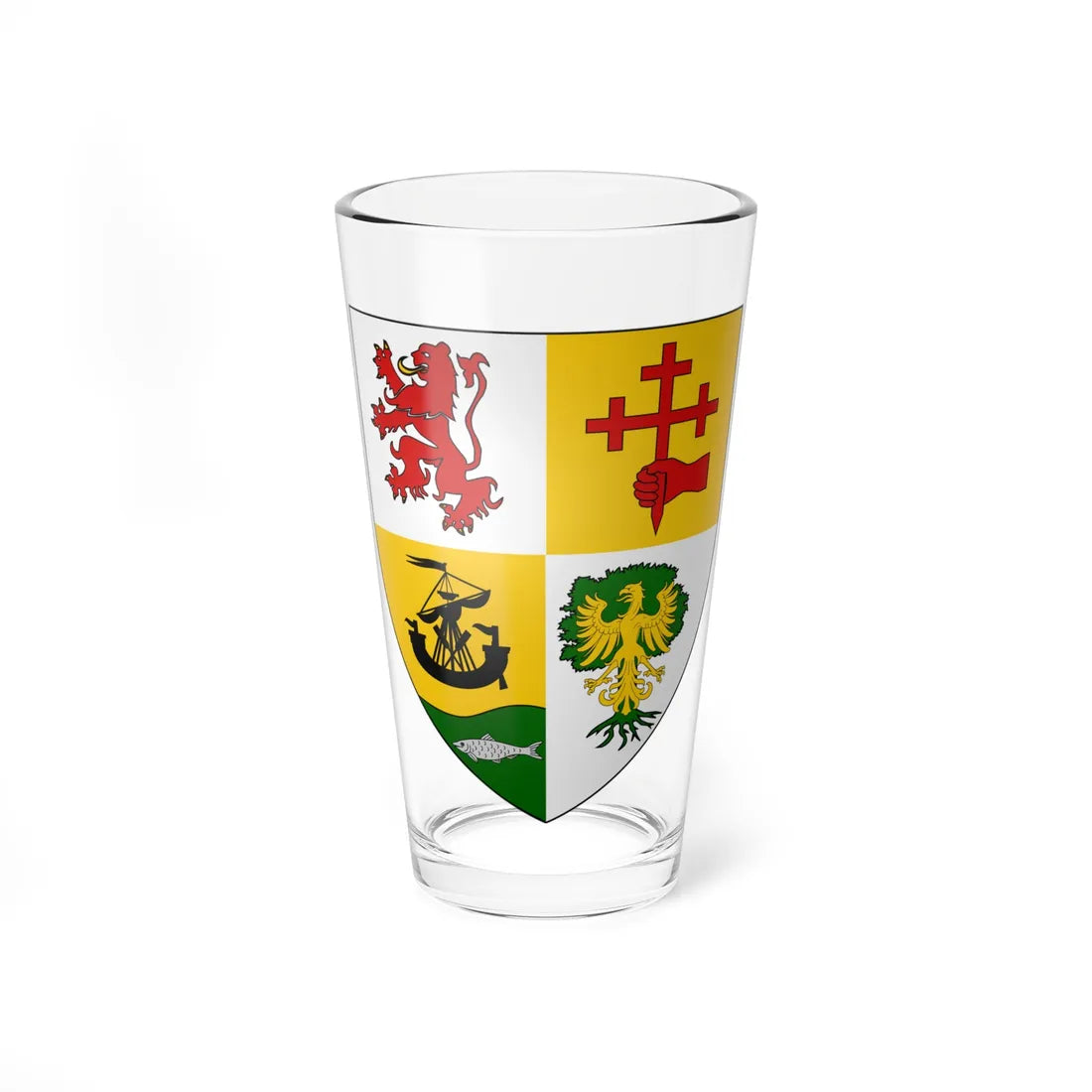 Arms of Macdonald of Clanranald (Scotland) (Coat of Arms) Pint Glass 16oz 16oz - Go Mug Yourself
