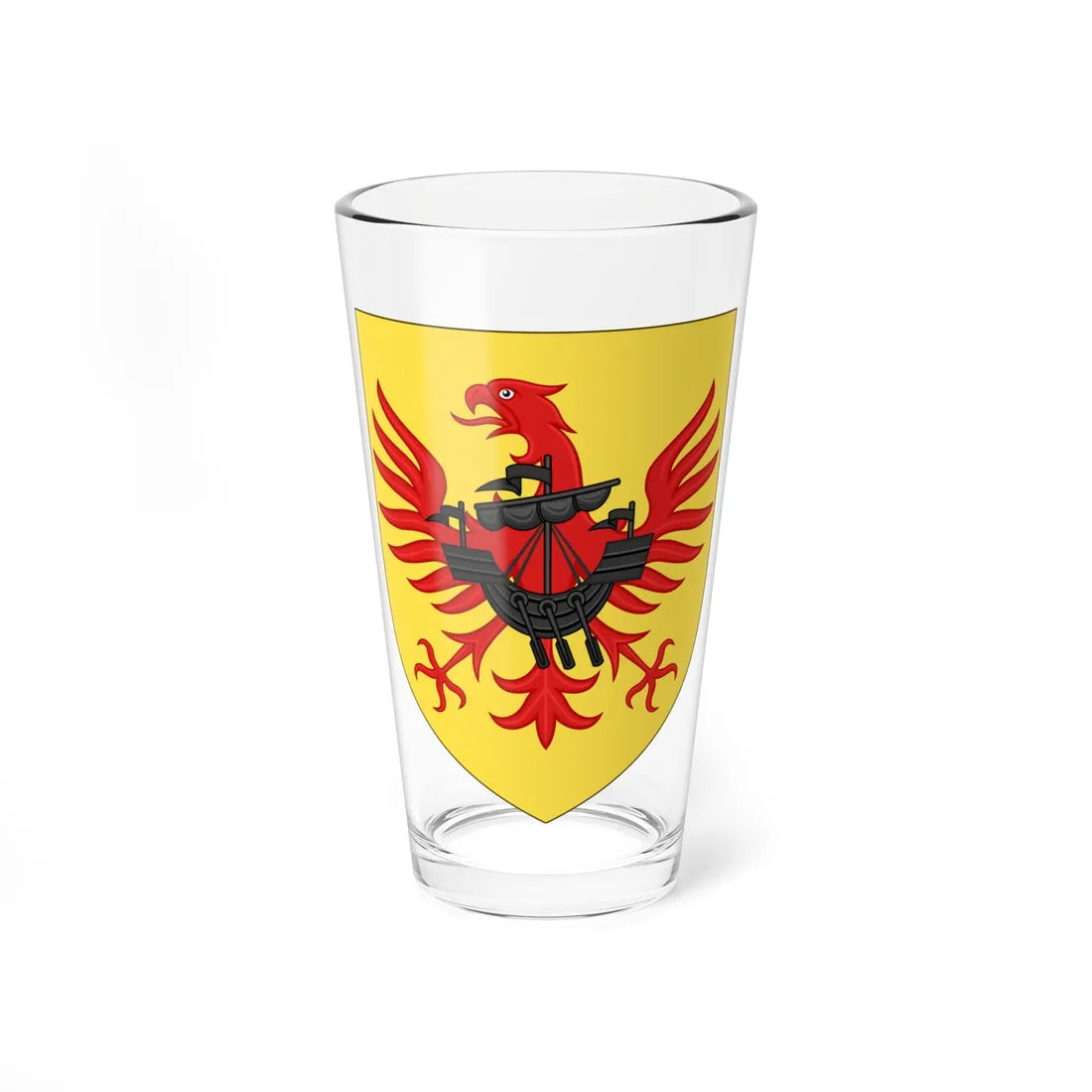 Arms of MacDonald of MacDonald (Scotland) (Coat of Arms) Pint Glass 16oz 16oz - Go Mug Yourself