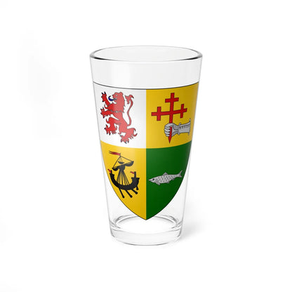 Arms of Macdonald of Sleat (Scotland) (Coat of Arms) Pint Glass 16oz 16oz - Go Mug Yourself