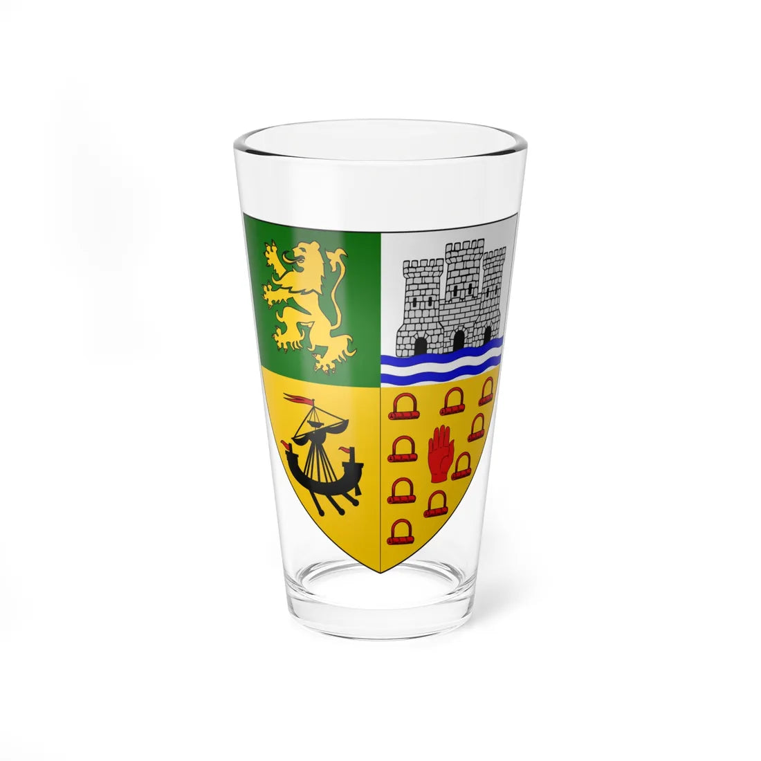 Arms of MacNeil of Barra (Scotland) (Coat of Arms) Pint Glass 16oz 16oz - Go Mug Yourself
