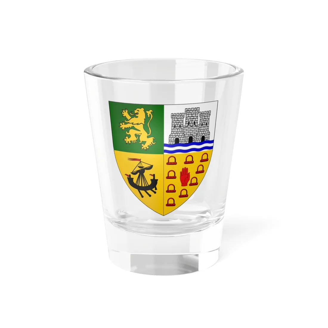Arms of MacNeil of Barra (Scotland) (Coat of Arms) Shot Glass 1.5oz 1.5oz - Go Mug Yourself