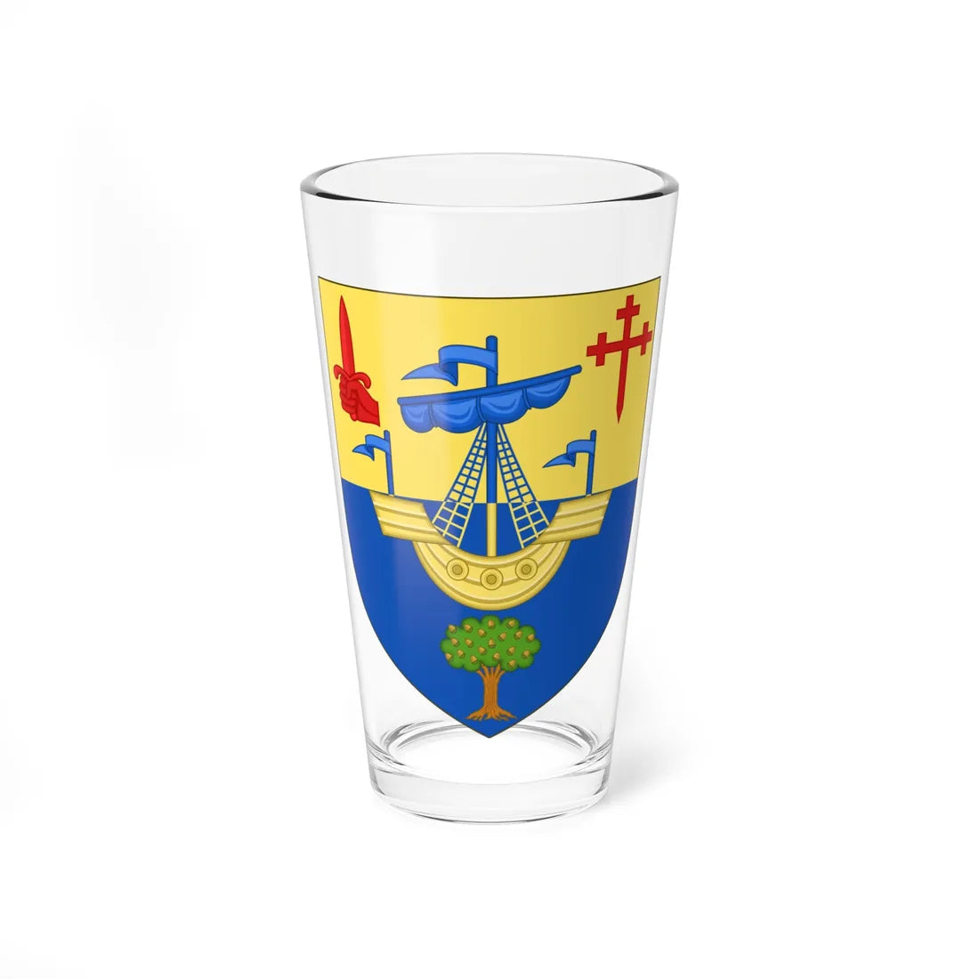 Arms of Macpherson of Drumochter Baron Macpherson of Drumochter (Scotland) (Coat of Arms) Pint Glass 16oz 16oz - Go Mug Yourself