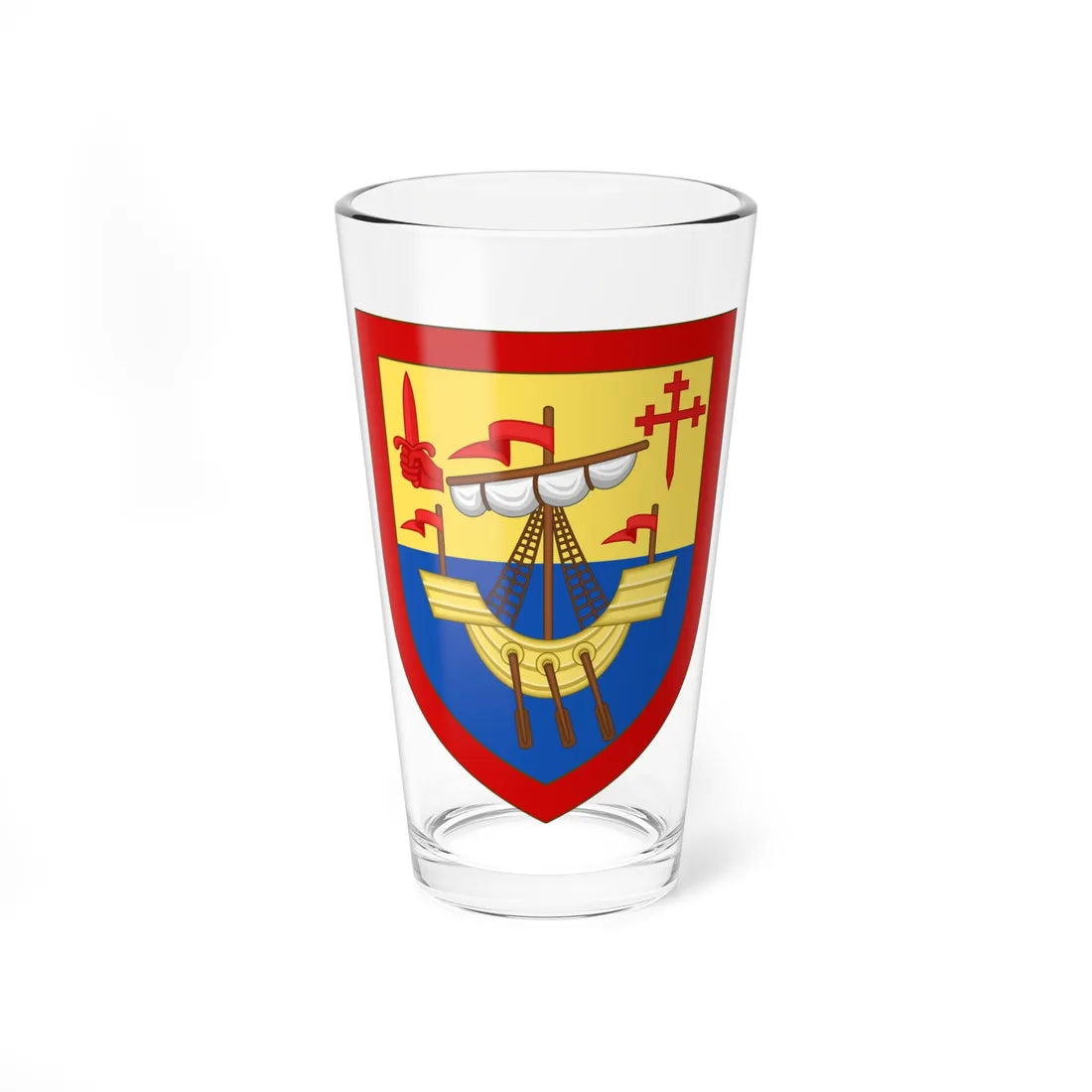 Arms of Macpherson of Invereshie (Scotland) (Coat of Arms) Pint Glass 16oz 16oz - Go Mug Yourself