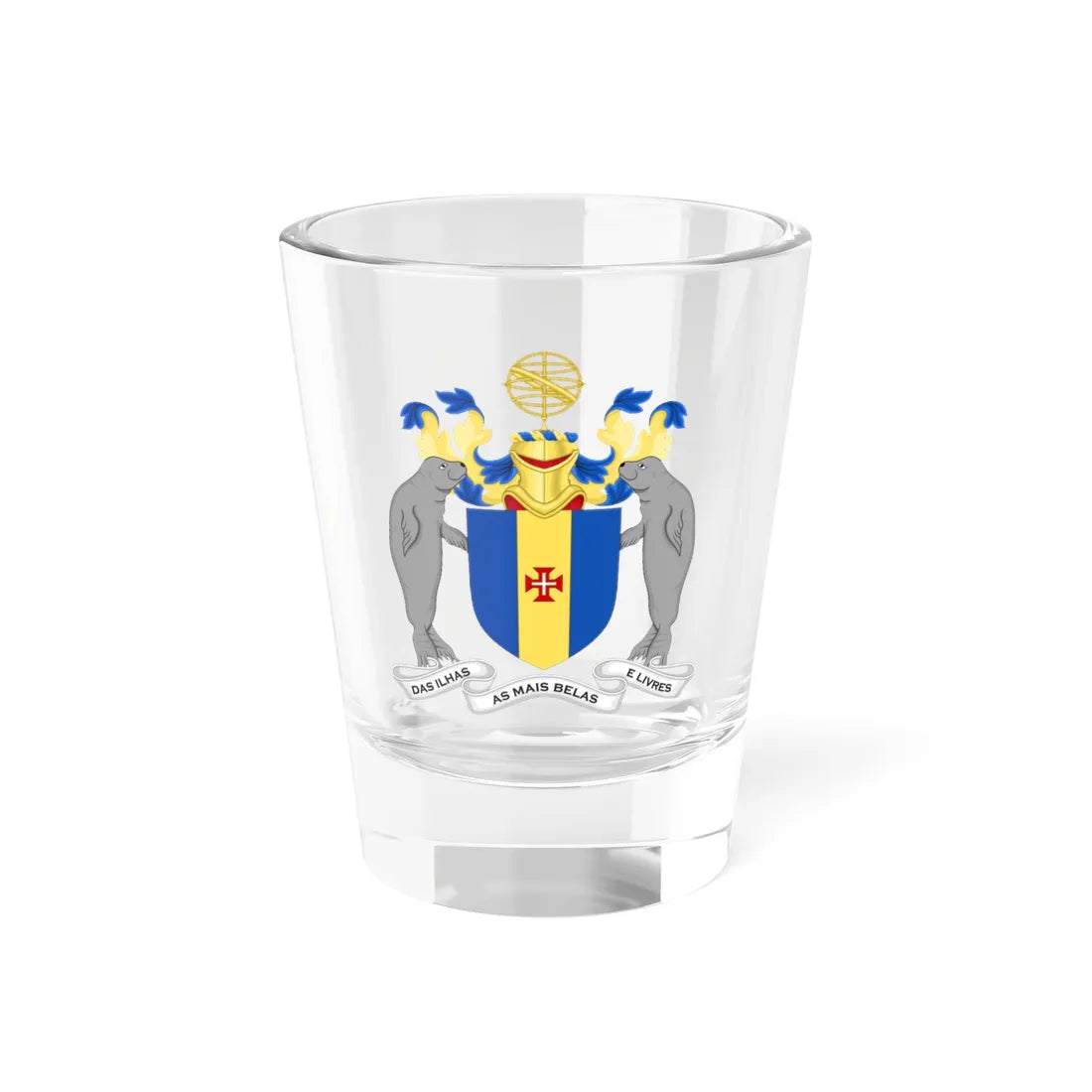 Arms of Madeira (Portugal) (Coat of Arms) Shot Glass 1.5oz 1.5oz - Go Mug Yourself