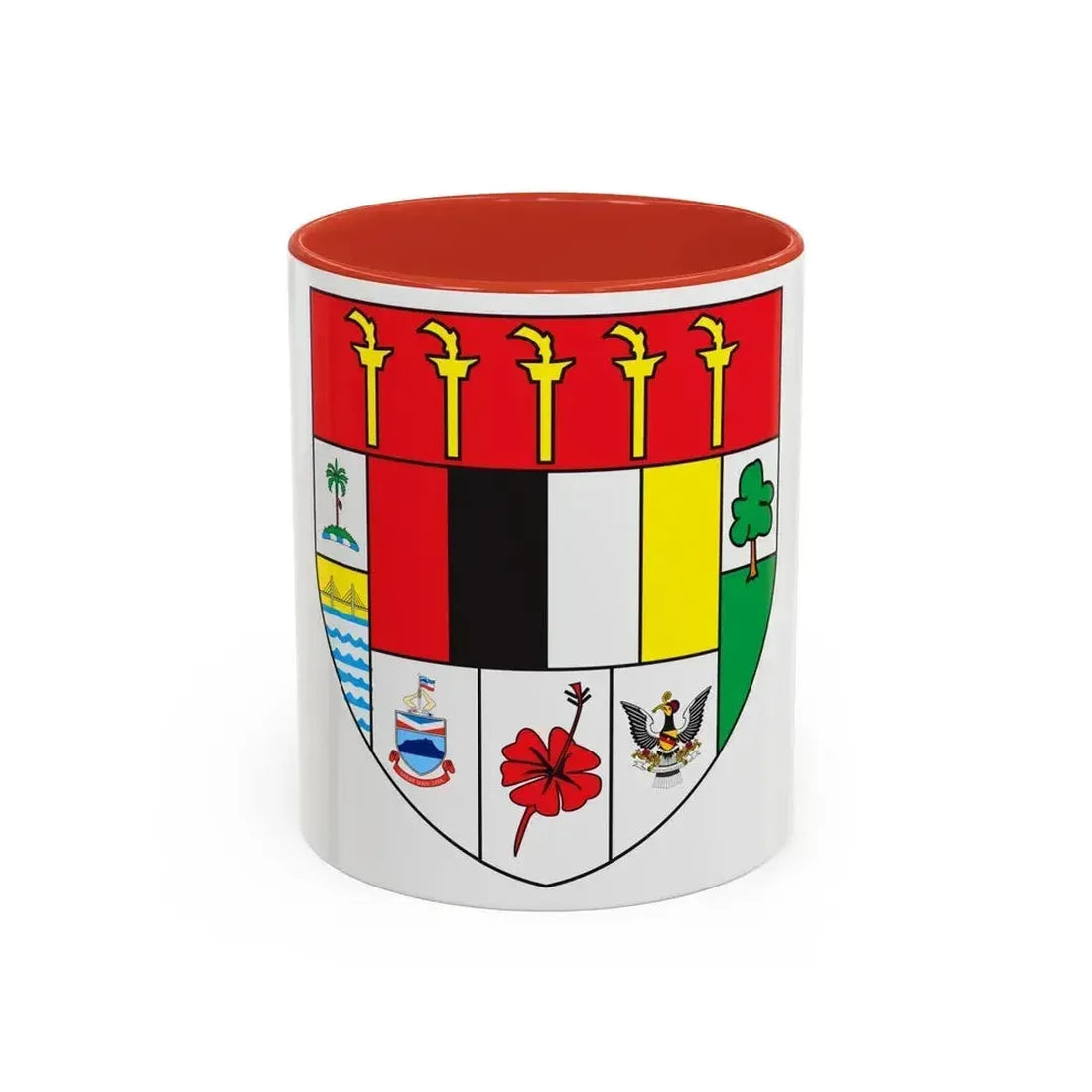Arms of Malaysia - Accent Coffee Mug 11oz Red - Go Mug Yourself