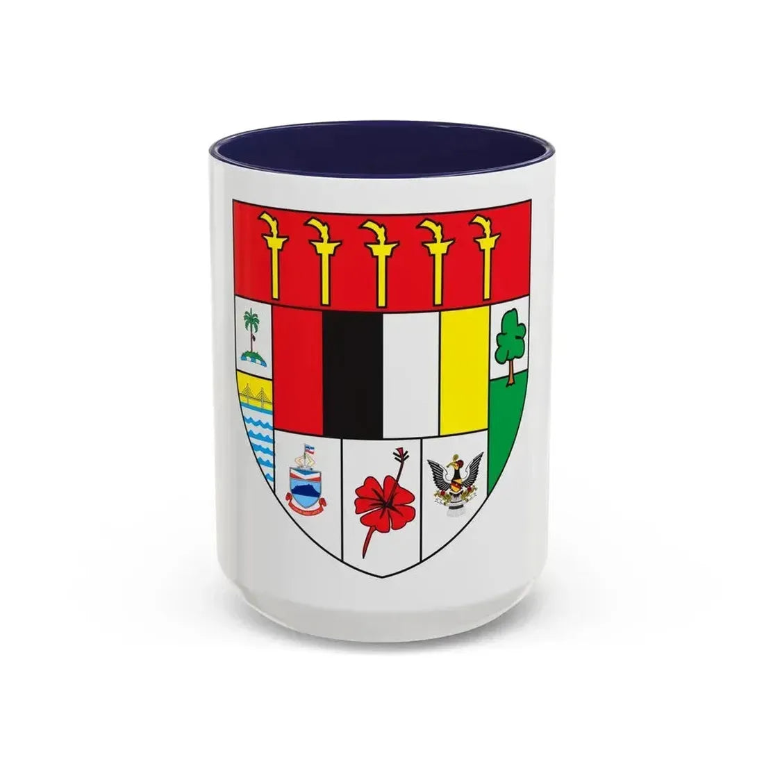 Arms of Malaysia - Accent Coffee Mug 15oz Navy - Go Mug Yourself