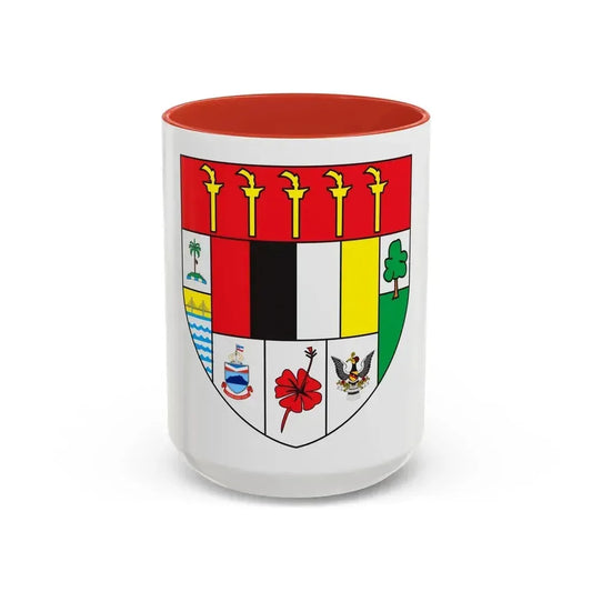 Arms of Malaysia - Accent Coffee Mug 15oz Red - Go Mug Yourself