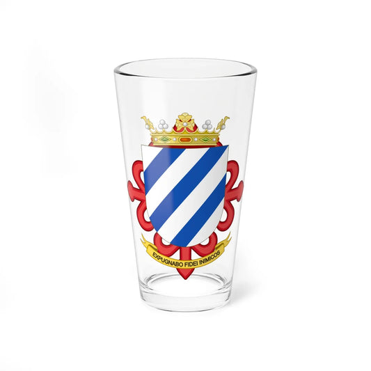 Arms of Marquis of Casa Pizarro (Equatorial Guinea) (Coat of Arms) Pint Glass 16oz 16oz - Go Mug Yourself