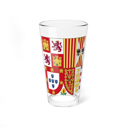 Arms Of Miguel da Paz (Portugal) (Coat of Arms) Pint Glass 16oz 16oz - Go Mug Yourself