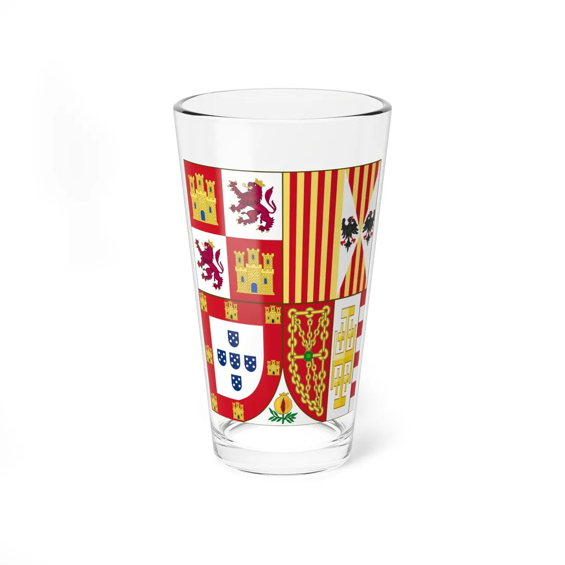 Arms Of Miguel da Paz (Portugal) (Coat of Arms) Pint Glass 16oz - Go Mug Yourself