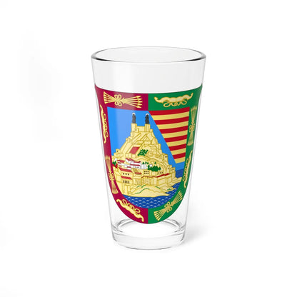 Arms of Málaga Province (Spain) (Coat of Arms) Pint Glass 16oz 16oz - Go Mug Yourself