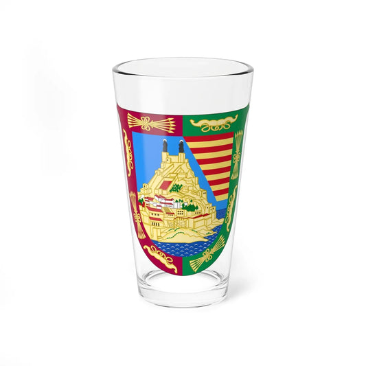 Arms of Málaga Province (Spain) (Coat of Arms) Pint Glass 16oz 16oz - Go Mug Yourself