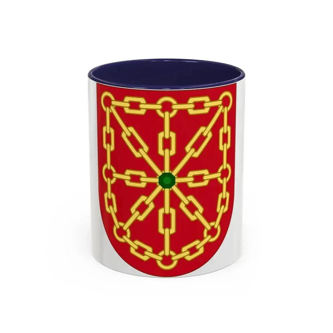 Arms of Navarre - Accent Coffee Mug 11oz Navy - Go Mug Yourself