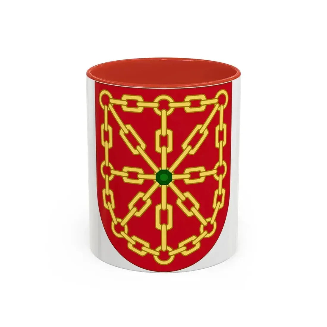 Arms of Navarre - Accent Coffee Mug 11oz Red - Go Mug Yourself