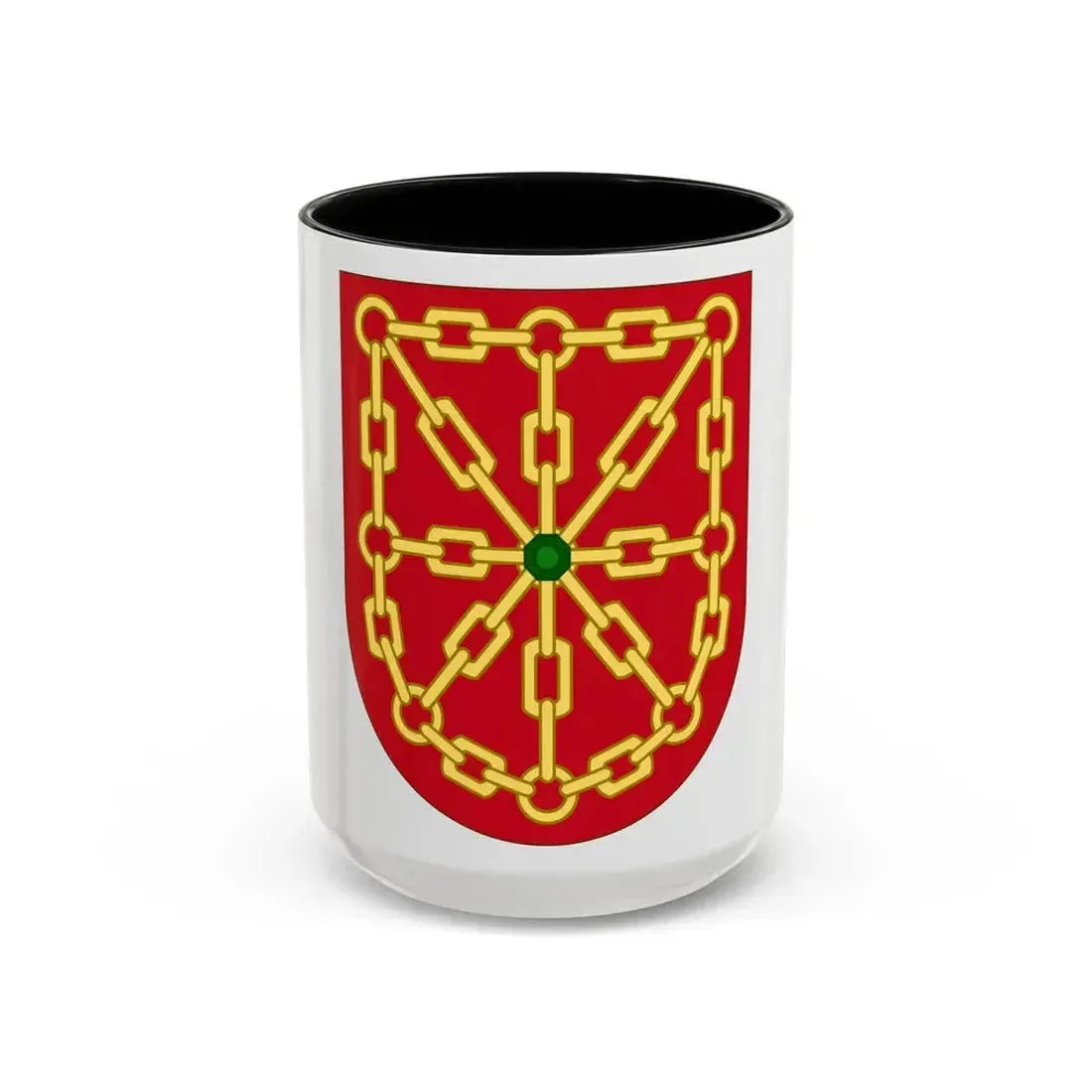 Arms of Navarre - Accent Coffee Mug 15oz Black - Go Mug Yourself