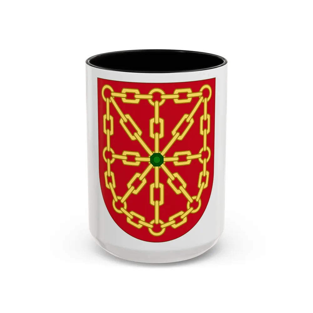 Arms of Navarre - Accent Coffee Mug-15oz-Black-Go Mug Yourself