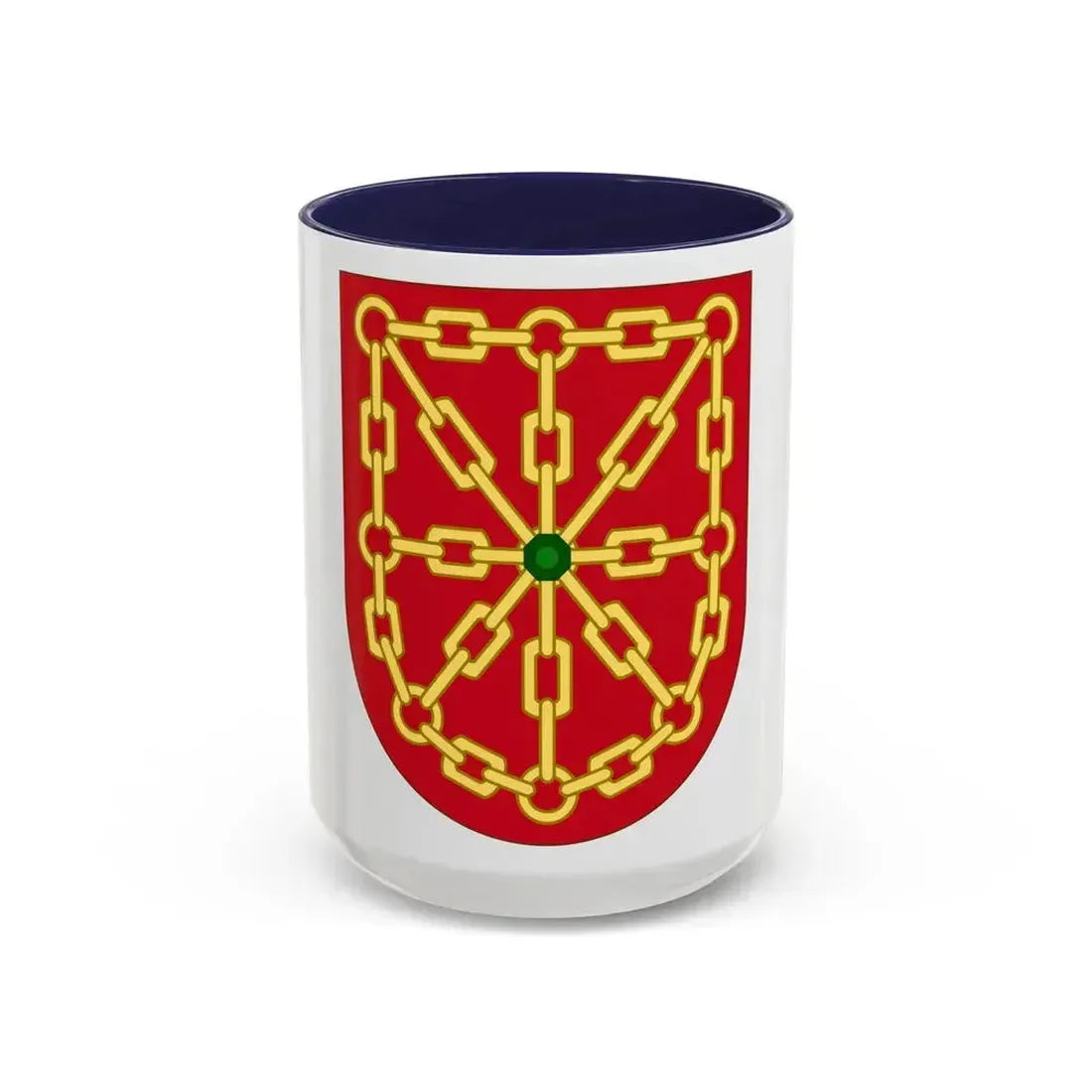 Arms of Navarre - Accent Coffee Mug 15oz Navy - Go Mug Yourself