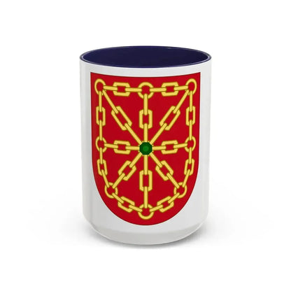 Arms of Navarre - Accent Coffee Mug 15oz Navy - Go Mug Yourself