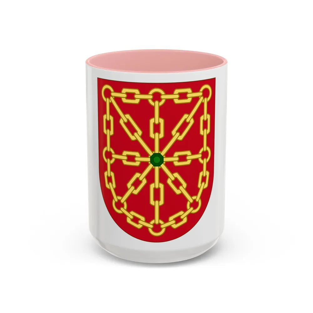 Arms of Navarre - Accent Coffee Mug-15oz-Pink-Go Mug Yourself