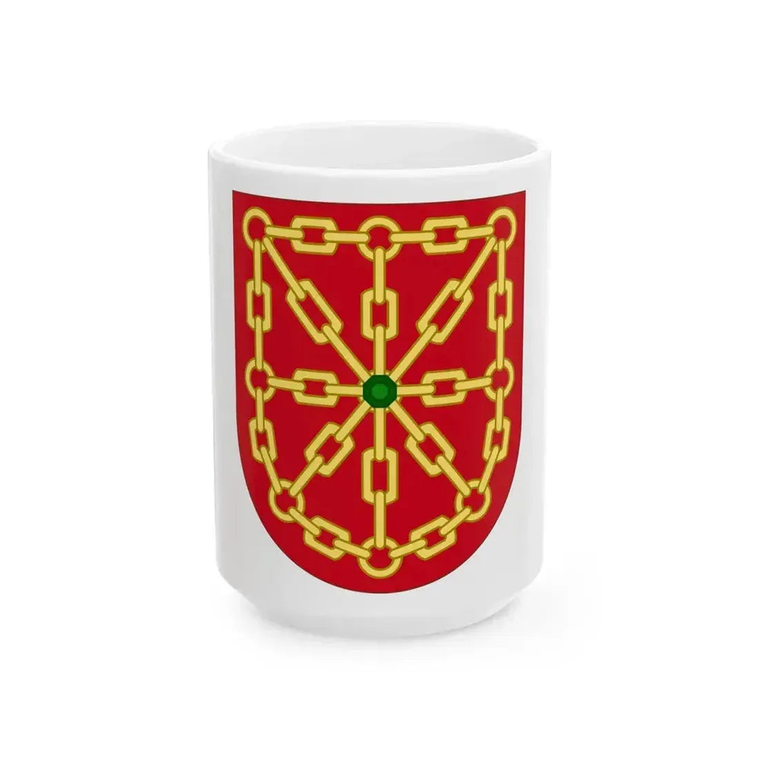 Arms of Navarre - White Coffee Mug 15oz - Go Mug Yourself