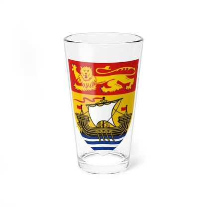 Arms of New Brunswick (Canada) (Coat of Arms) Pint Glass 16oz 16oz - Go Mug Yourself