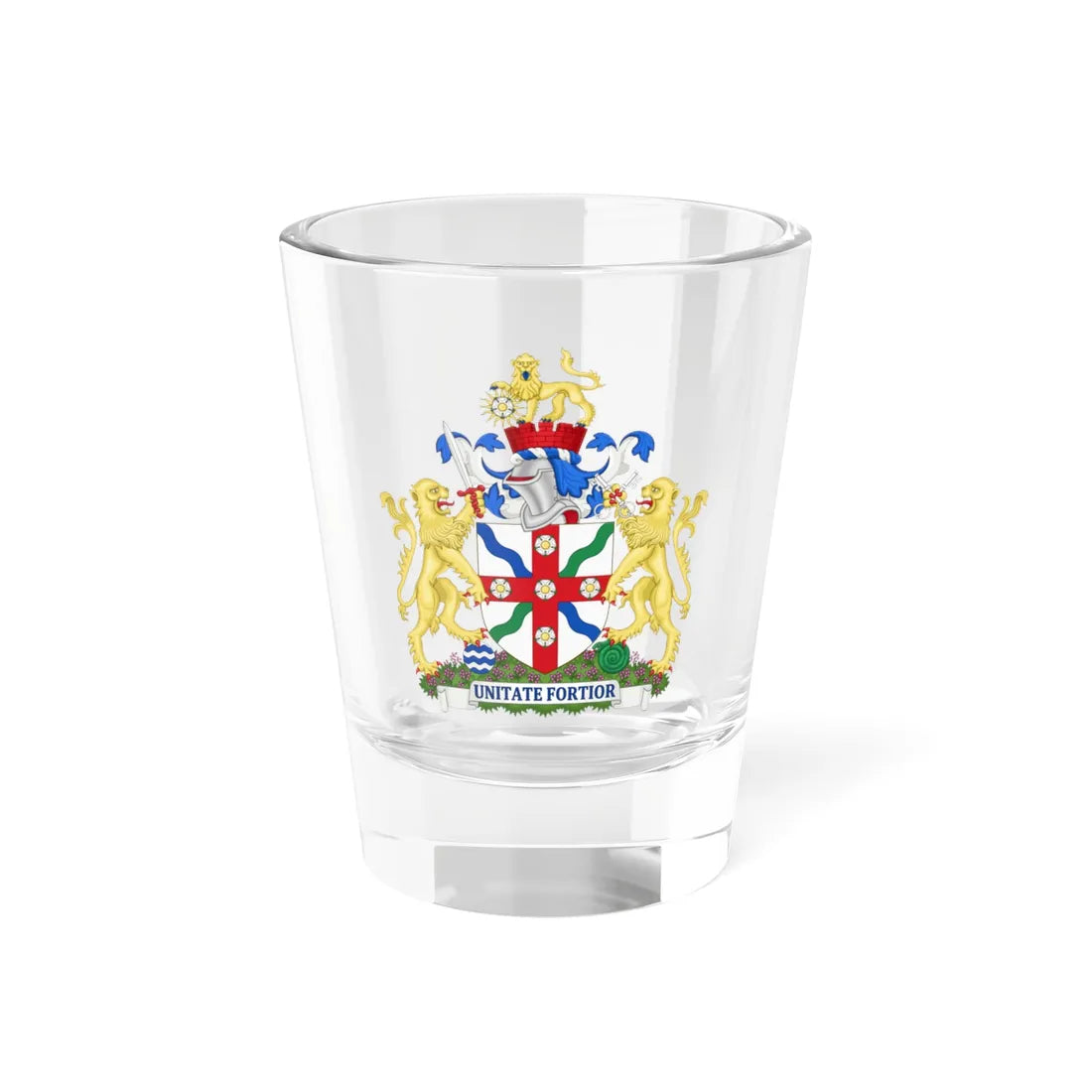 Arms of North Yorkshire County Council (England) (Coat of Arms) Shot Glass 1.5oz 1.5oz - Go Mug Yourself